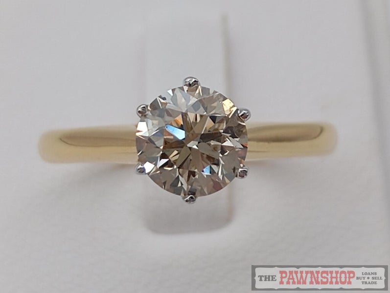 1.15ct TDW Diamond Solitaire Ring in 18ct Yellow Gold $10,300